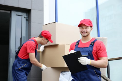Man and van team preparing a safe move with equipment