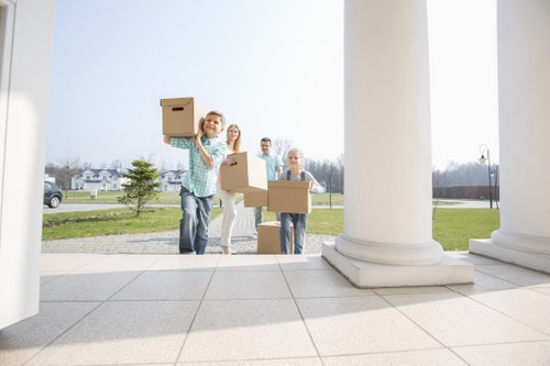 Professional movers handling items in Waterloo