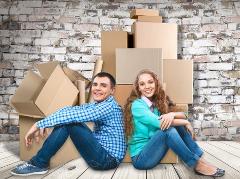 Man and van loading boxes for a Waterloo apartment move