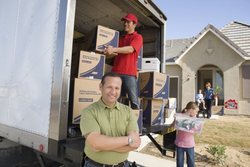 Removals team preparing a Waterloo home move near central London streets