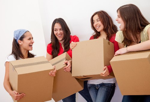 Household boxes and furniture prepared for moving day in Waterloo