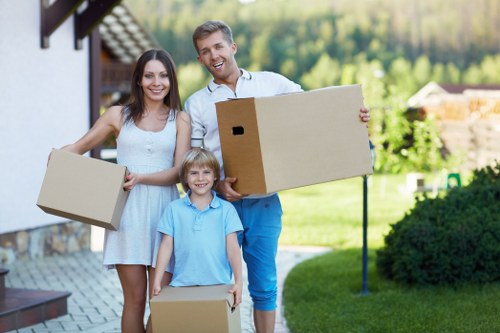 Furniture moving service preparing items for delivery in Waterloo
