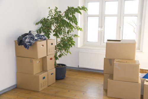 Professional packing team organising boxes during a Waterloo home move