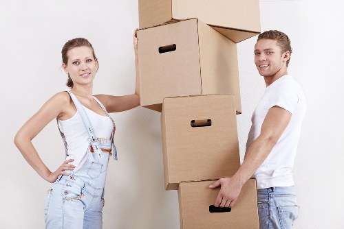 A local removals van supporting a flat move in Waterloo