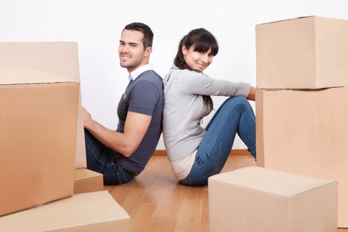 Local commercial removals loading equipment for transport in Waterloo